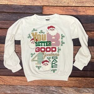 Vintage 80s You Better Be Good For Goodness Sake 80s Crewneck 1980s Sweatshirt